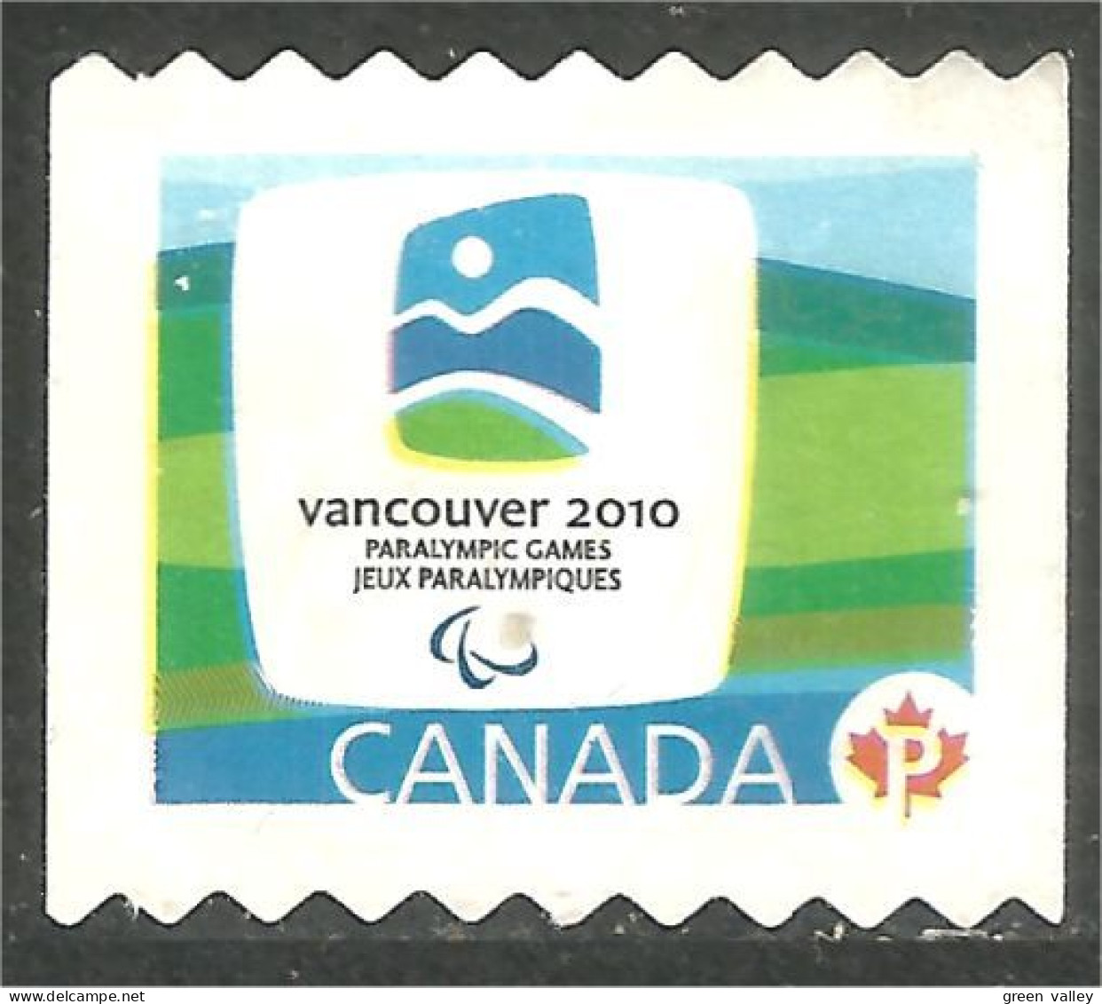 Canada Vancouver 2010 Jeux Paralympiques Paralympic Games Coil Roulette Mint No Gum (430) - Gebruikt