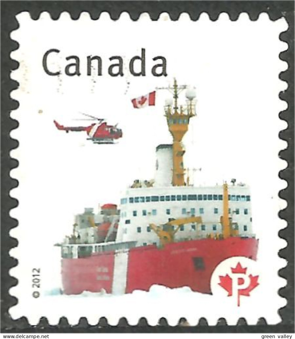Canada Hélicoptère Helicopter Elicottero Bateau Boat Ship Drapeau Flag Mint No Gum (395) - Hélicoptères