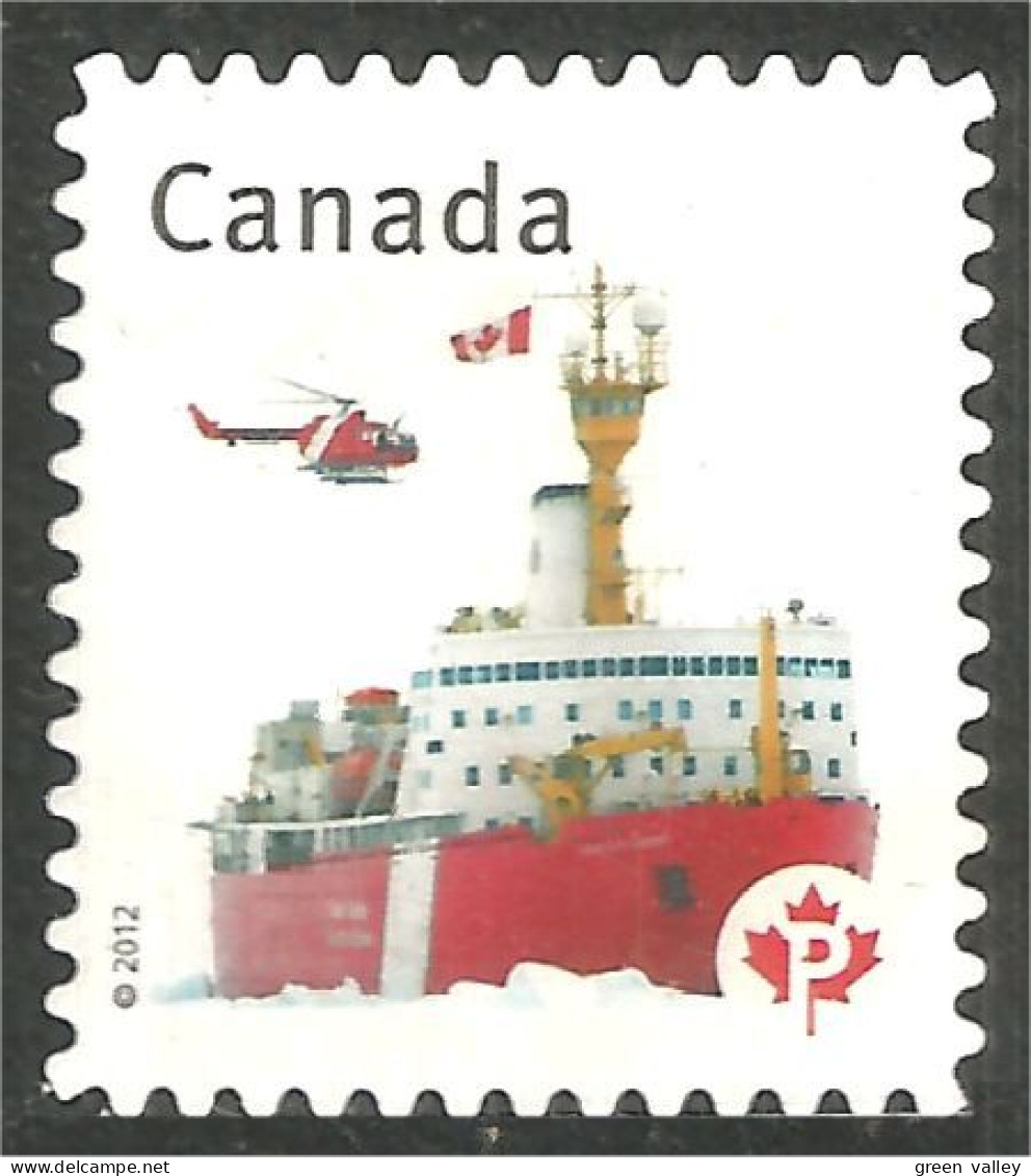 Canada Hélicoptère Helicopter Elicottero Bateau Boat Ship Drapeau Flag Mint No Gum (394) - Ships