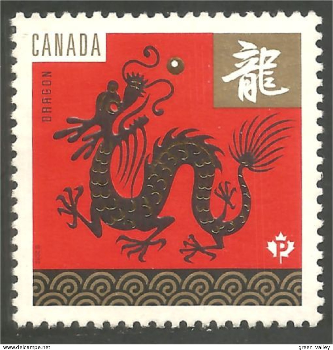 Canada Dragon Année Lunar Year Mint No Gum (296) - Oblitérés