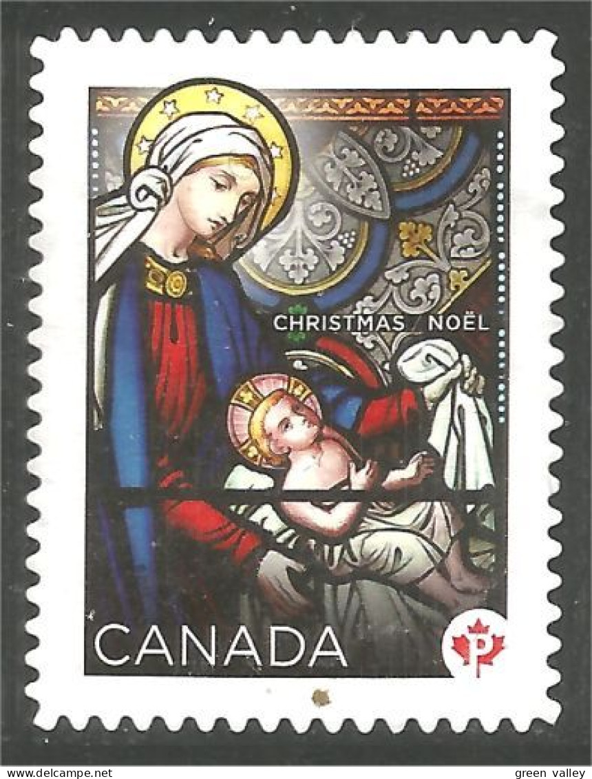 Canada Christmas Noel Weihnachten Natale Vitrail Glass Window Mint No Gum (135) - Used Stamps