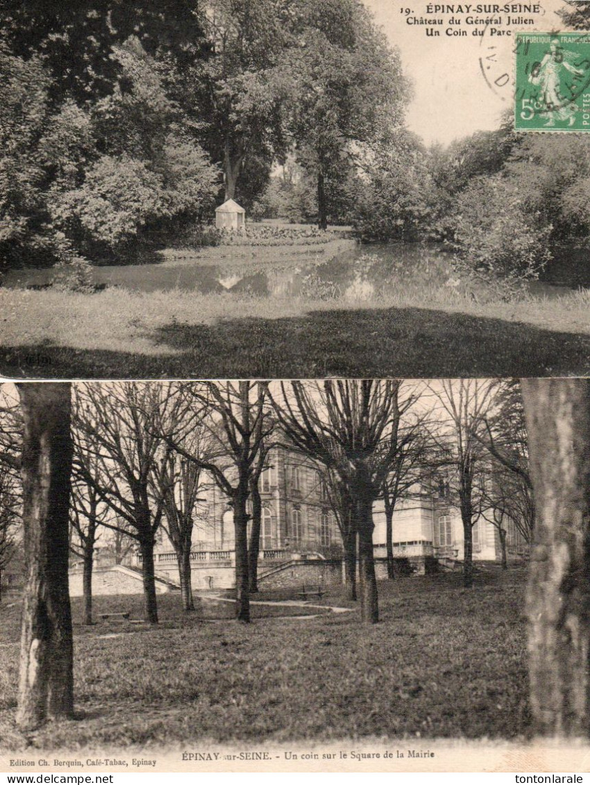 CPA -EPINAY SUR SEINE -DEUX CARTE - Sonstige & Ohne Zuordnung