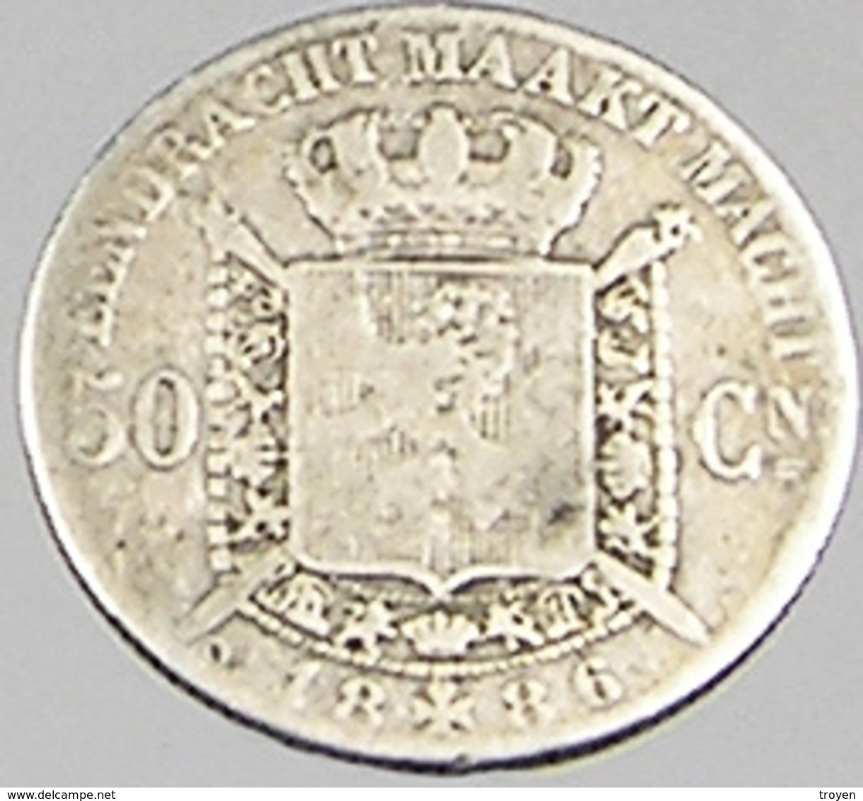 50 Centimes - Belgique - 1886 - Argent - TB - - 50 Cents