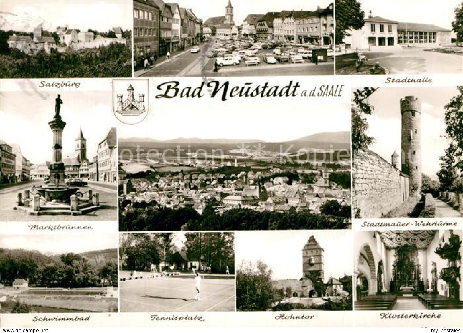 72986513 Bad Neustadt Salzburg Stadthalle Marktbrunnen Stadtmauer Wehrtuerme Sch - Sonstige & Ohne Zuordnung