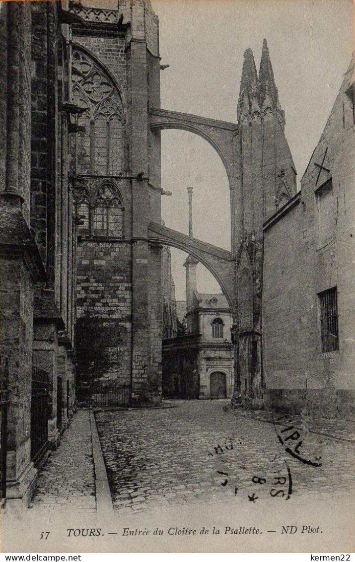 CPA 37 TOURS Entrée Du Cloître De La Psalette - Tours