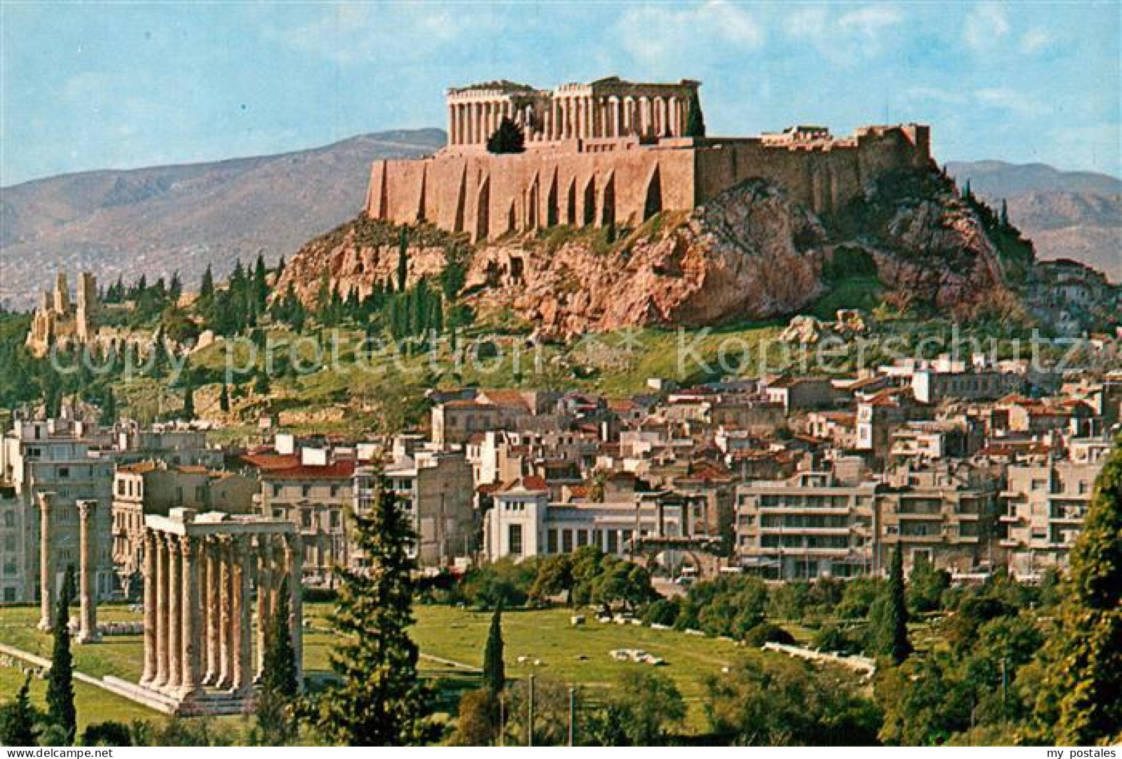 72985228 Athen Griechenland Jupitertempel Und Akropolis Athen Griechenland - Grecia