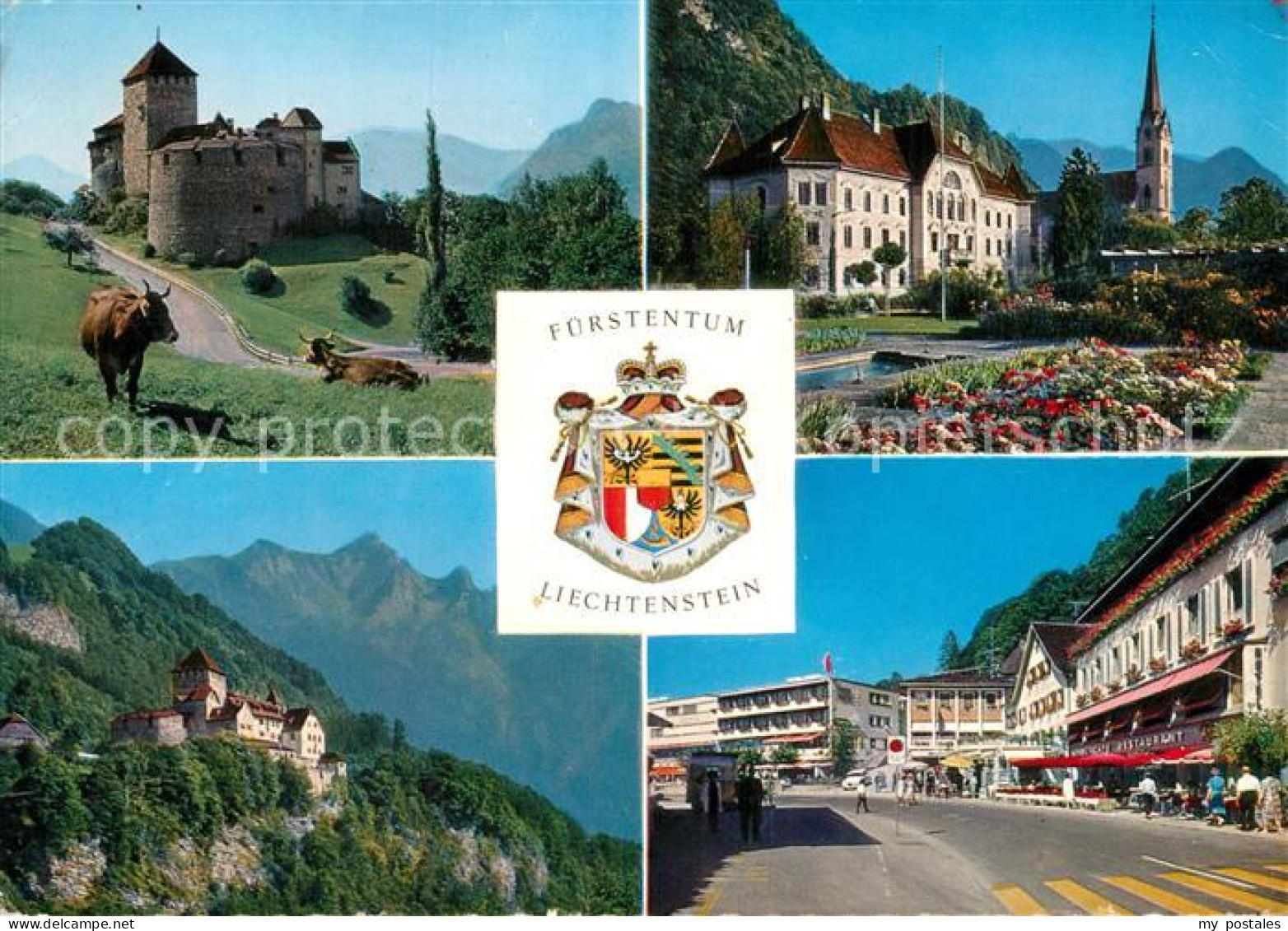 72985177 Vaduz Landfuerstliche Residenz Kuehe Ortspartie Vaduz - Liechtenstein