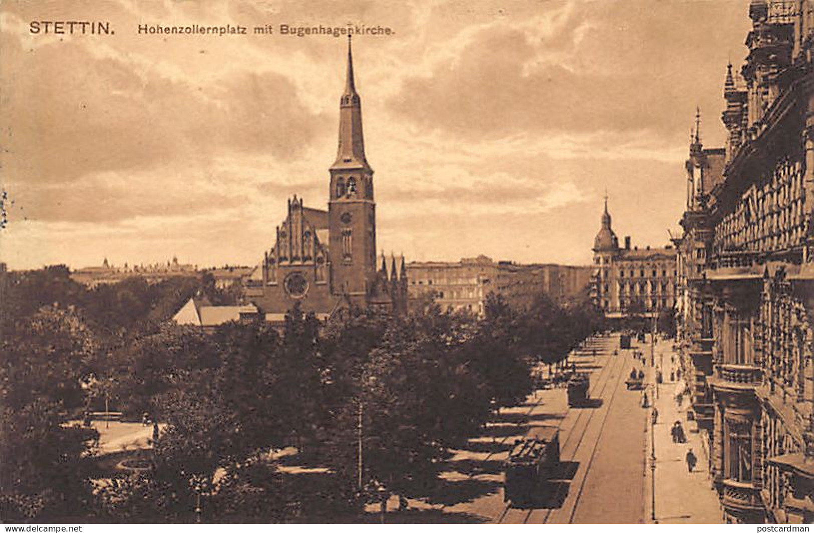 POLSKA Poland - SZCZECIN Stettin - Hohenzollernplatz Mit Bugenhagenkirche - Pologne