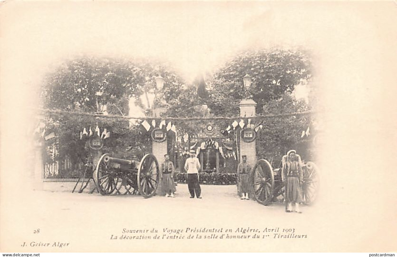 Algérie - ALGER - Décoration De La Salle D'honneur Du 1er Tirailleurs - Voyage Présidentiel - Avril 1903 - Ed. J. Geiser - Algiers