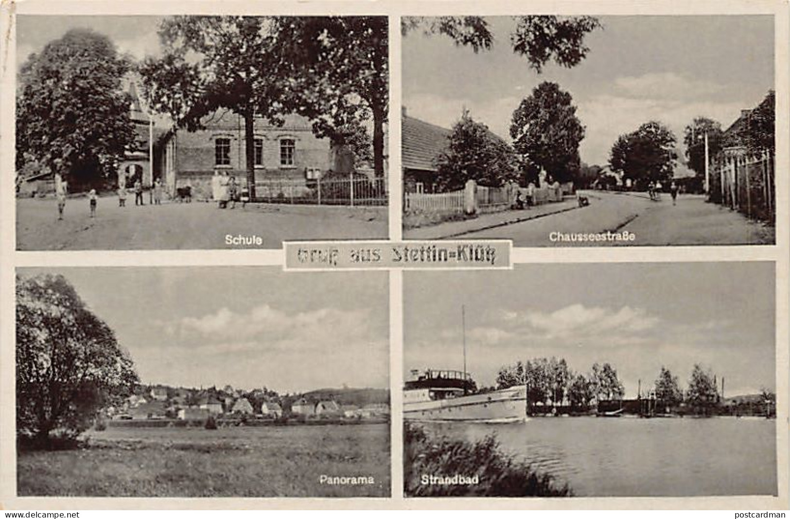 Poland - KLUCZ Klütz - Schule - Chausseestrasse - Panorama - Strandbad - Publ. O. Villwock  - Pologne