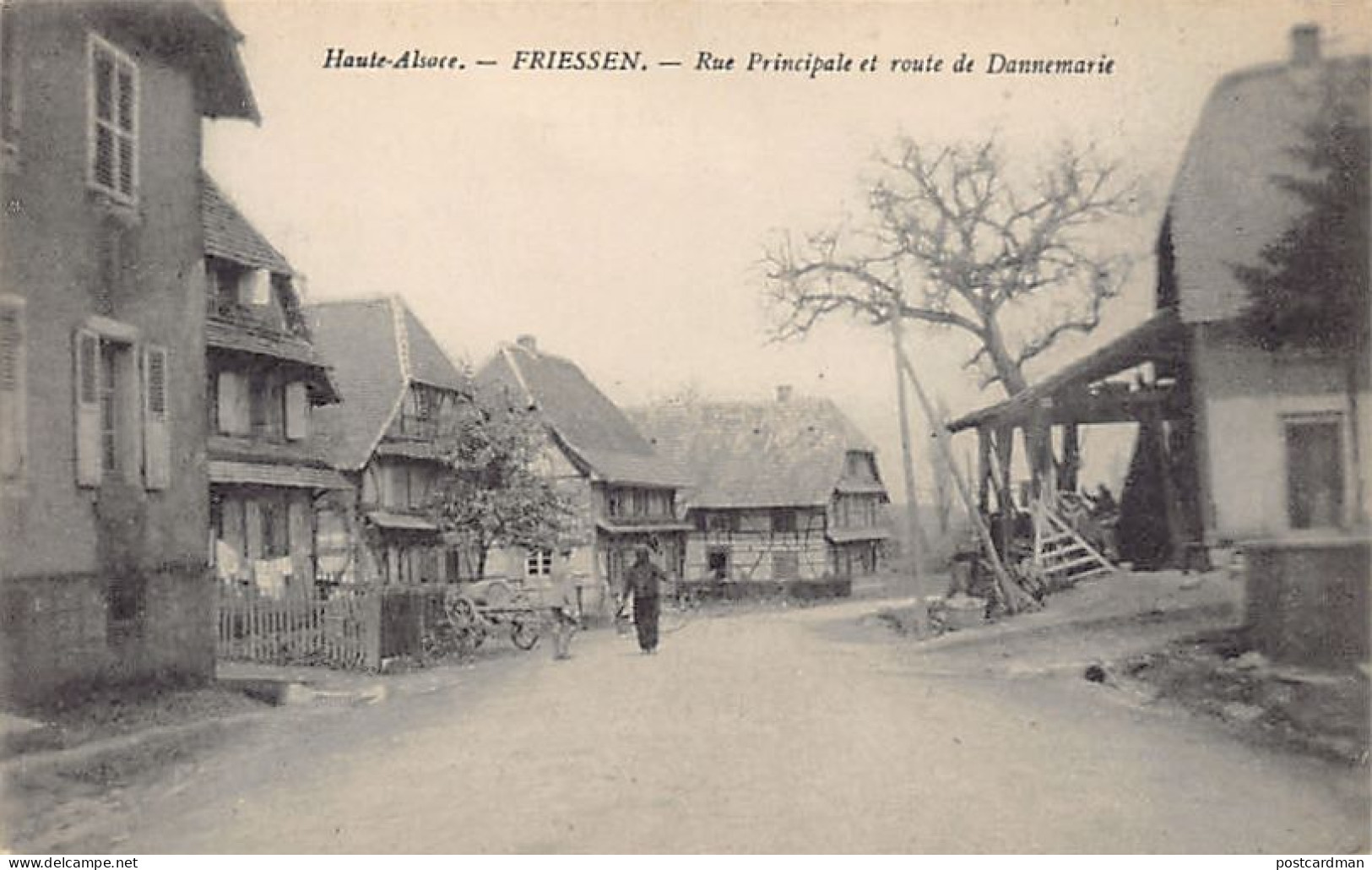 Friesen - Rue Principale Et Route De DANNEMARIE - Ed. J.B.Schmitt Et Fils - Andere & Zonder Classificatie