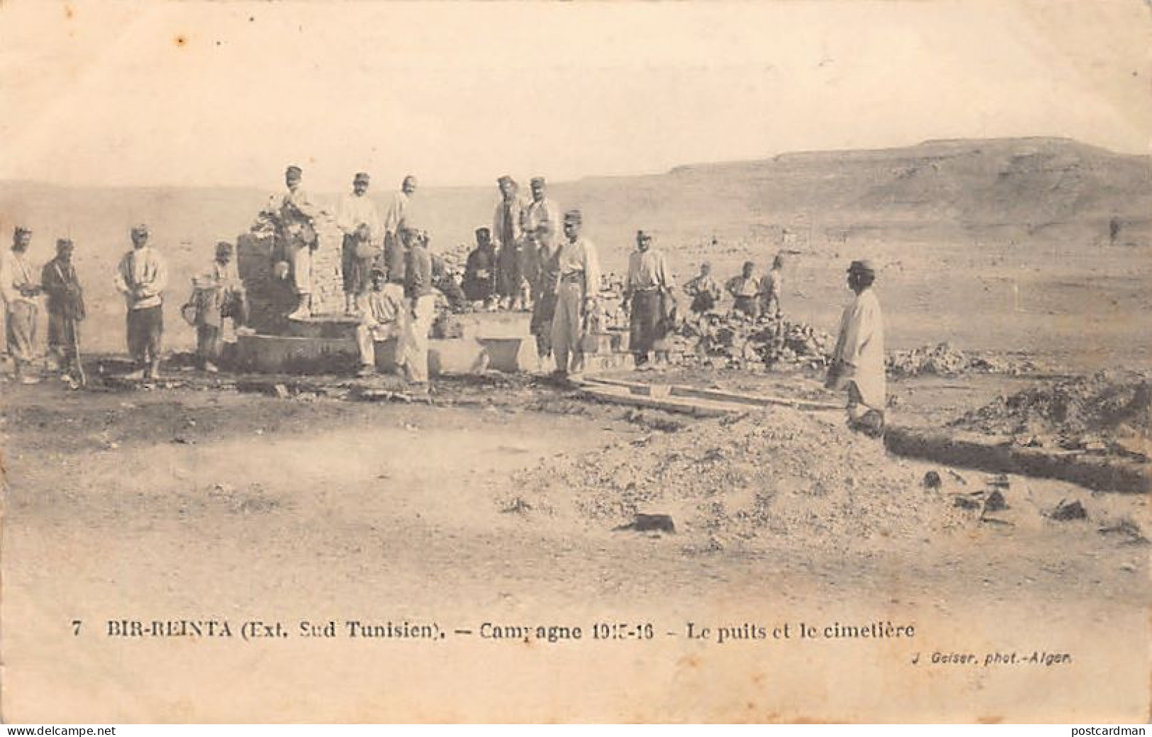 Tunisie - BIR REINTA - Campagne 1915-1916 - Le Puit Et Le Cimetière - Túnez
