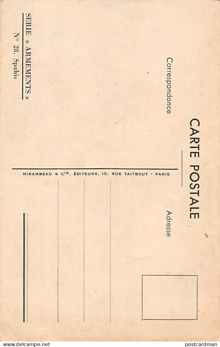 Algérie - Armée D'Afrique - Spahis - Ed. Mirambeay & Cie Série Armements - 28 - Andere & Zonder Classificatie