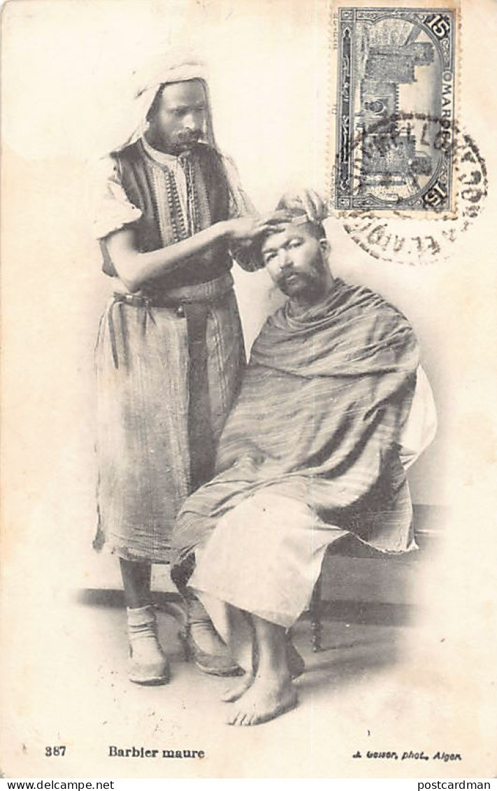 Algérie - Barbier Maure - Ed. J. Geiser 387 - Professions