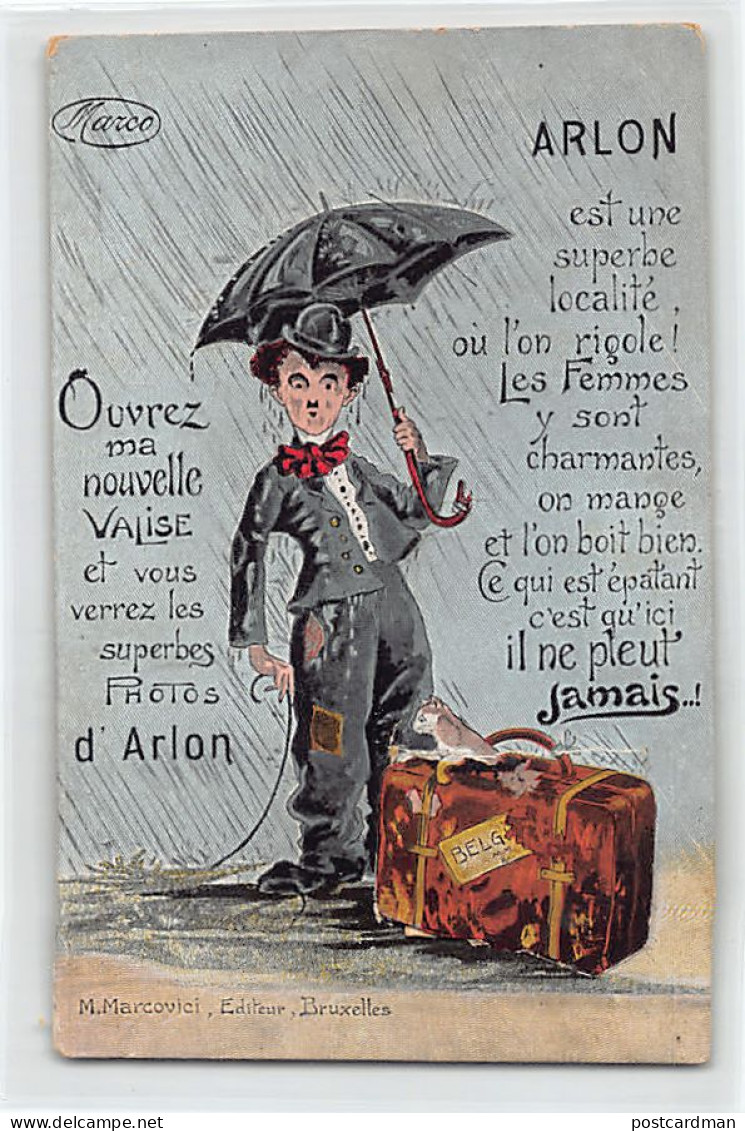 Belgique - ARLON (Prov. Lux.) Charlie Chaplin - Charlot - Carte à Système Dépliant - Arlon