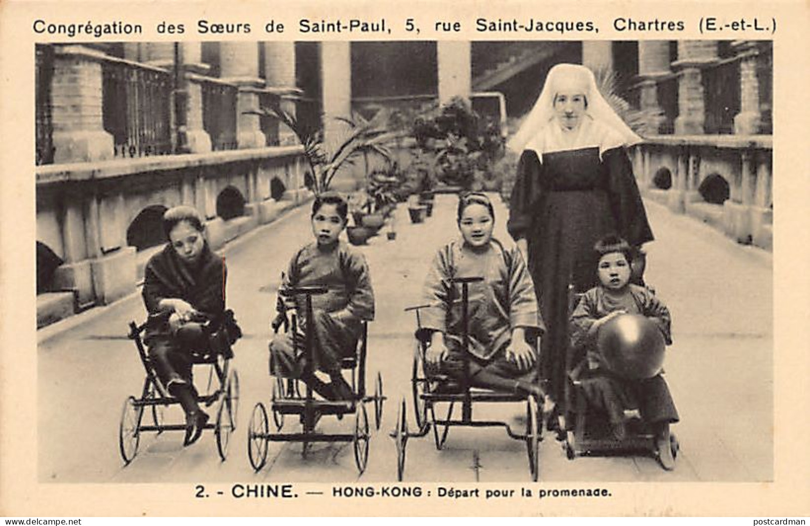 China - HONG KONG - Departure For The Orphans' Walk - Publ. Congregation Of The Sisters Of St. Paul 2 - Chine (Hong Kong)