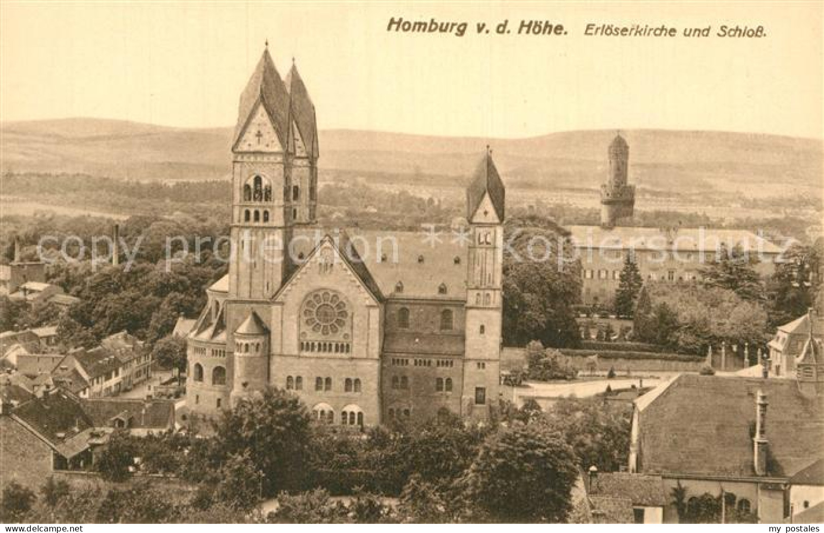 72985039 Bad Homburg Erloeserkirche Und Schloss Bad Homburg - Bad Homburg