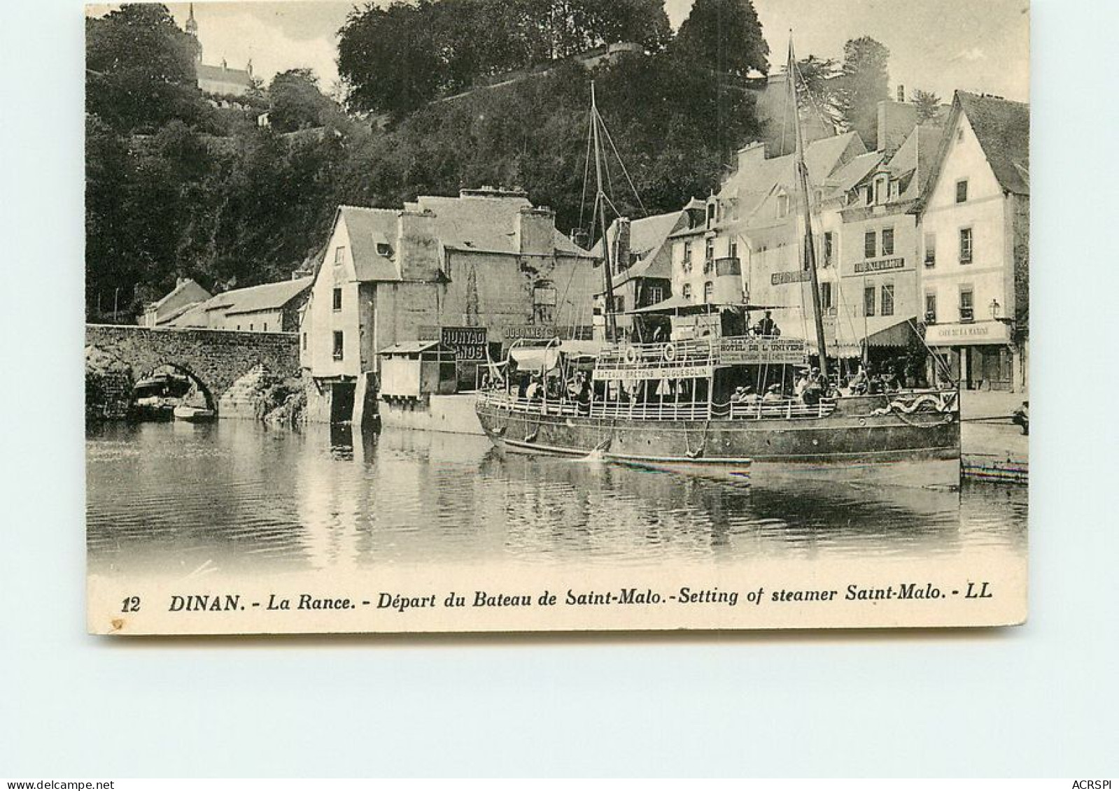 DINAN  Départ  Du Steamer De Saint Malo TT 1411 - Dinan