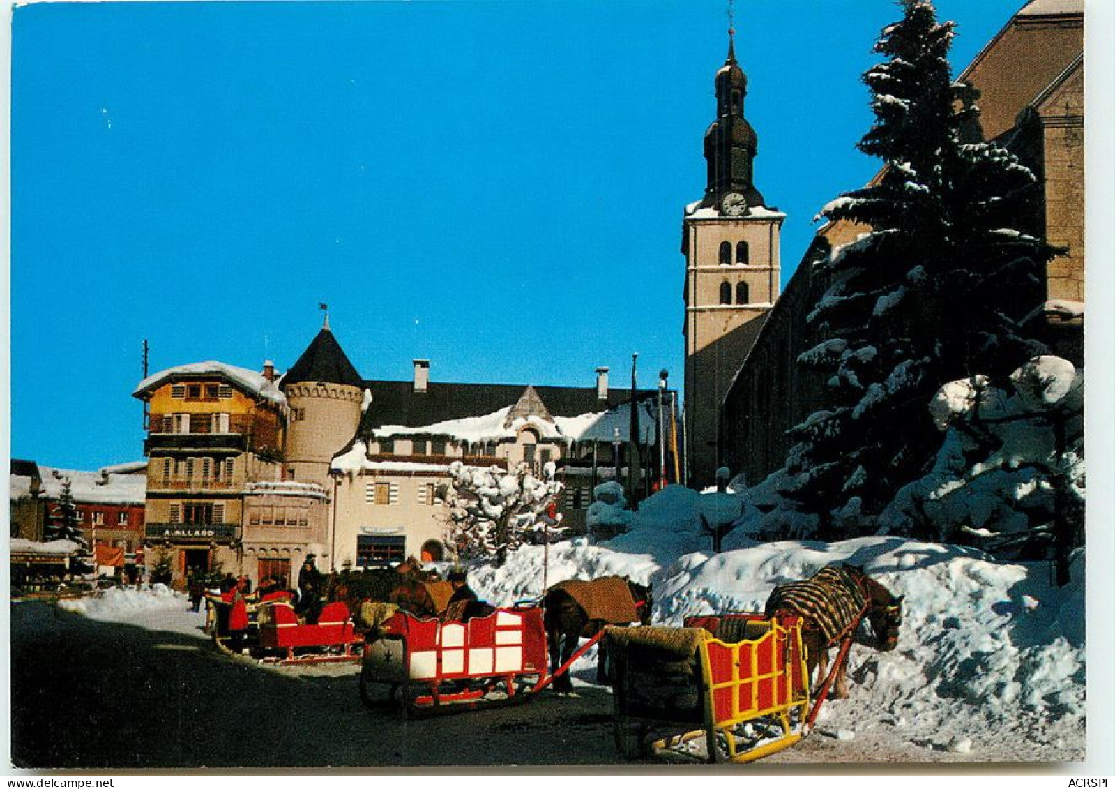 MEGEVE Les Traineaux Place De L'église   TT 1402 - Megève