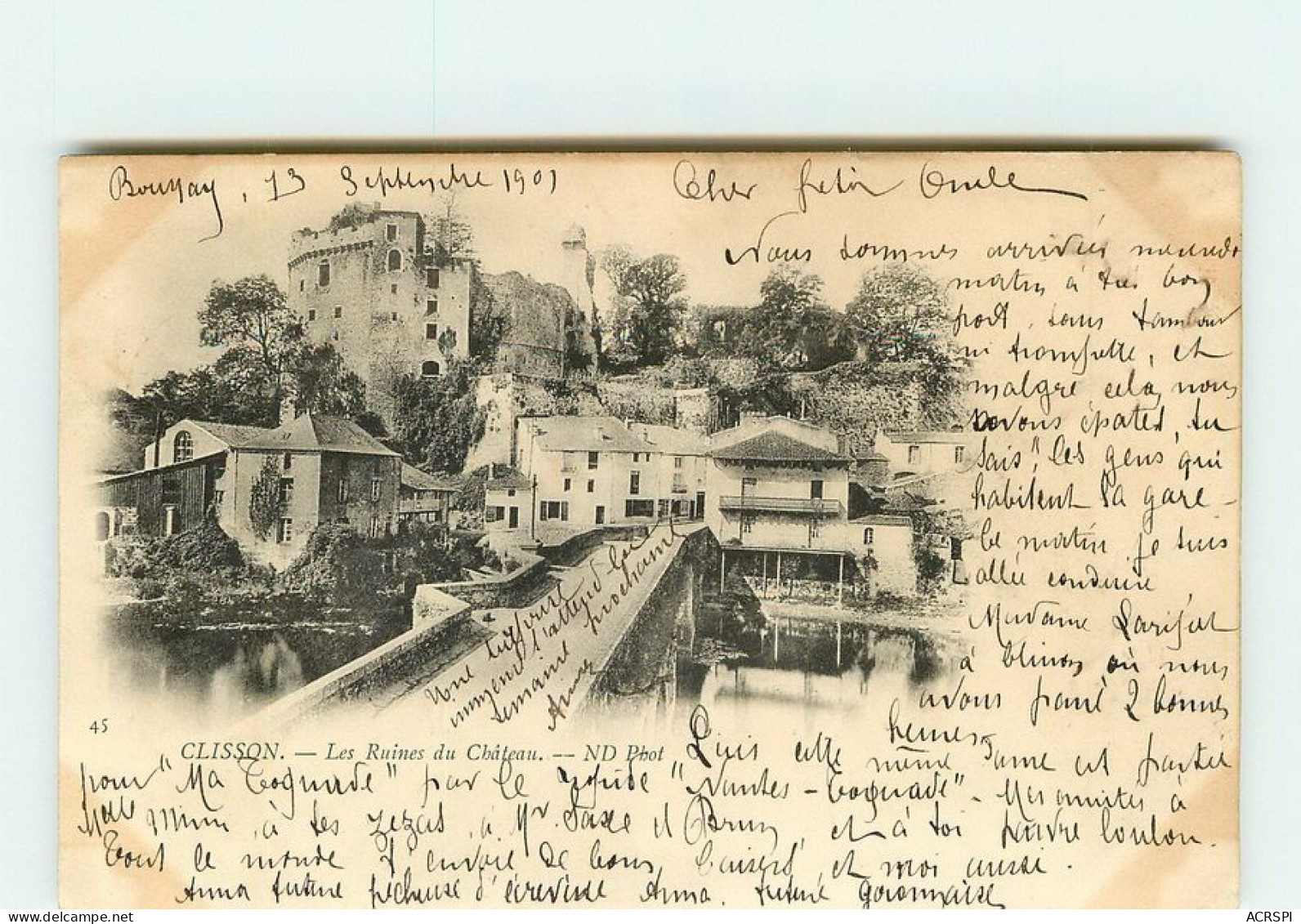 CLISSON  Les Ruines Du Chateau  TT 1442 - Clisson