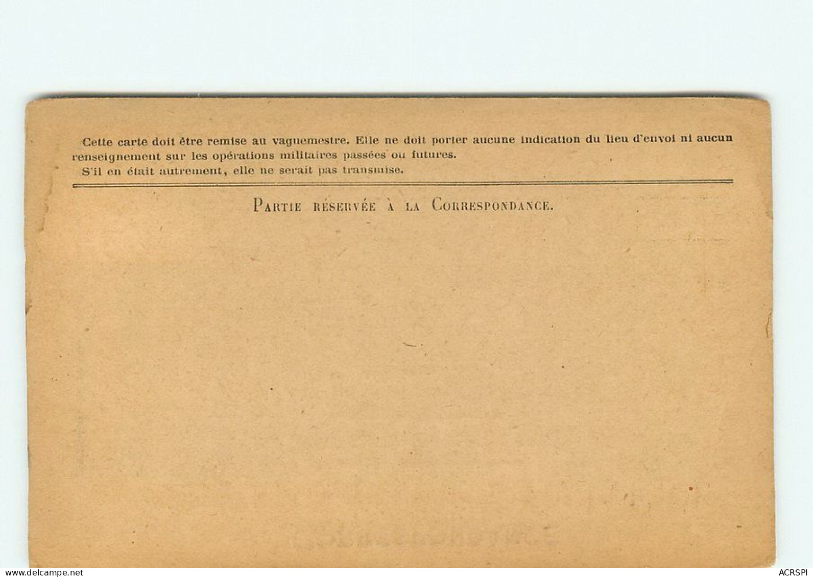 FRANCHISE POSTALE  Pour Les Armées  TT 1476 - Guerre 1914-18