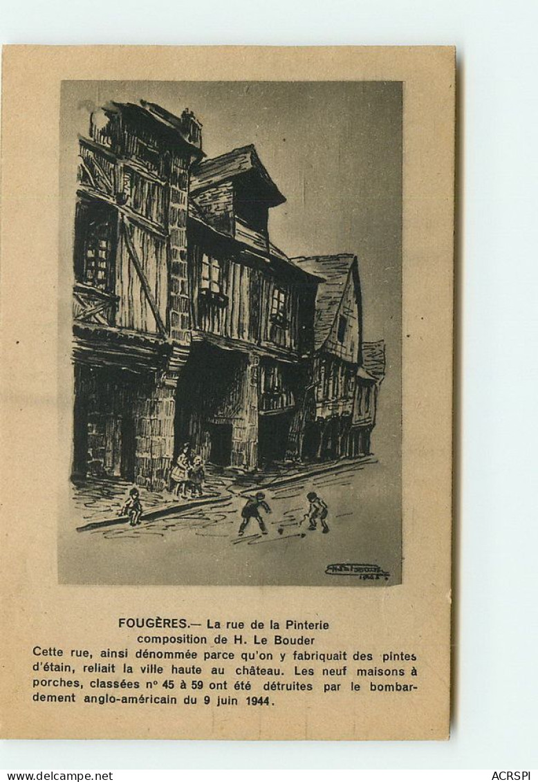 FOUGERES Rue De La Pinterie  TT 1461 - Fougeres
