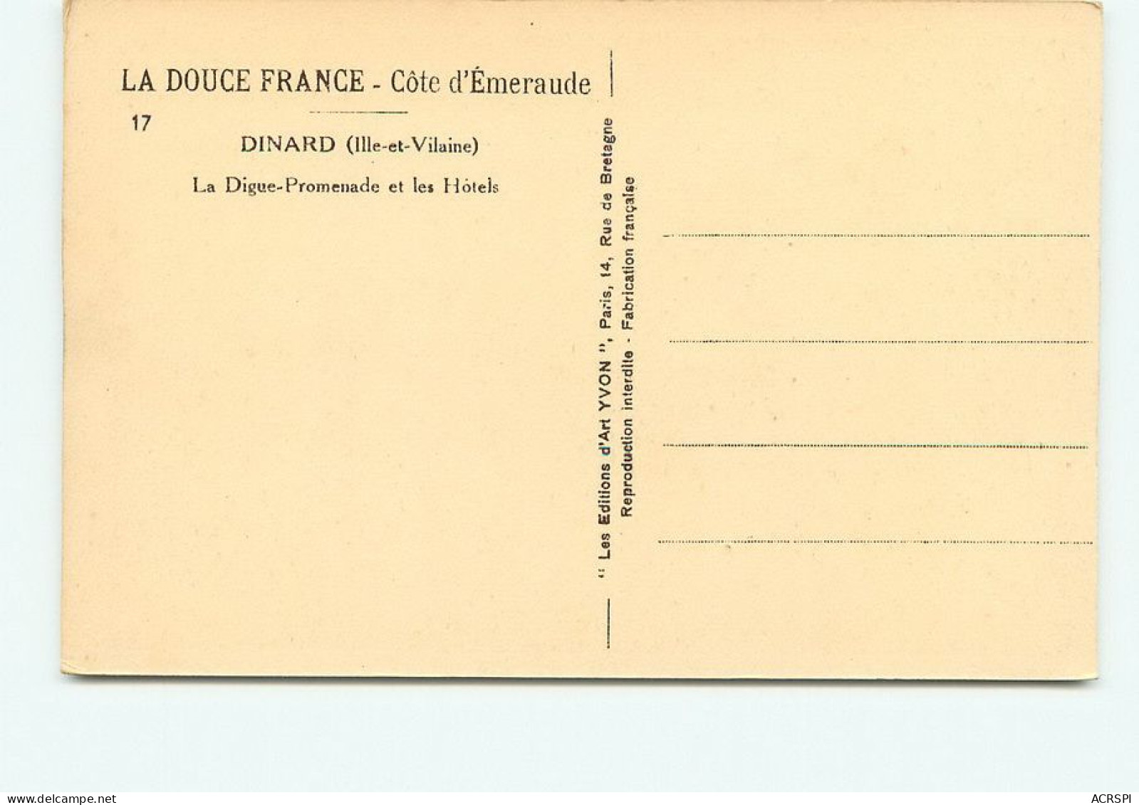 DINARD  La Digue Promenade  TT 1453 - Dinard