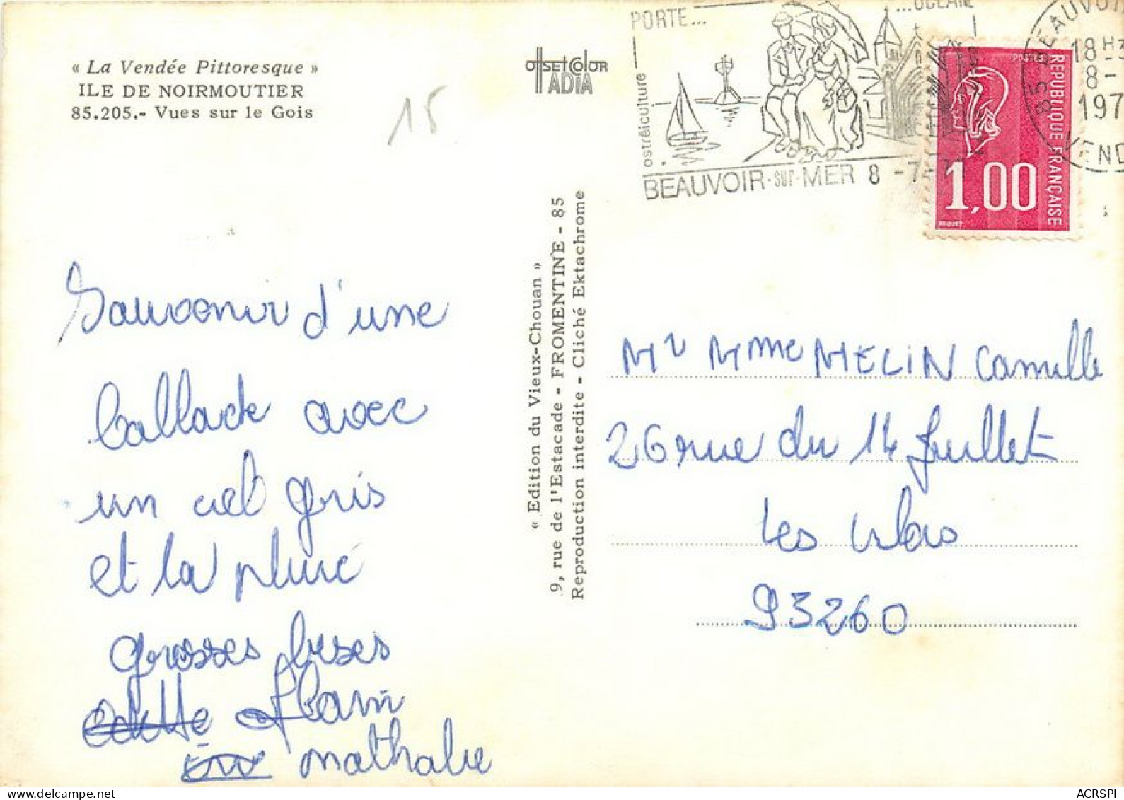 NOIRMOUTIER Le Passage Du Gois 6   (scan Recto-verso)TT 1495Bis - Noirmoutier