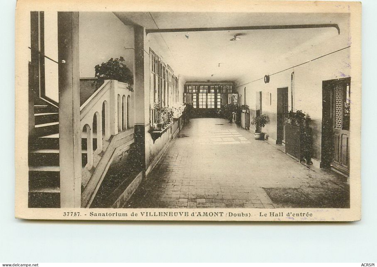 VILLENEUVE D'AMONT Le Hall D'entée Du Sanatorium   TT 1489 - Autres & Non Classés