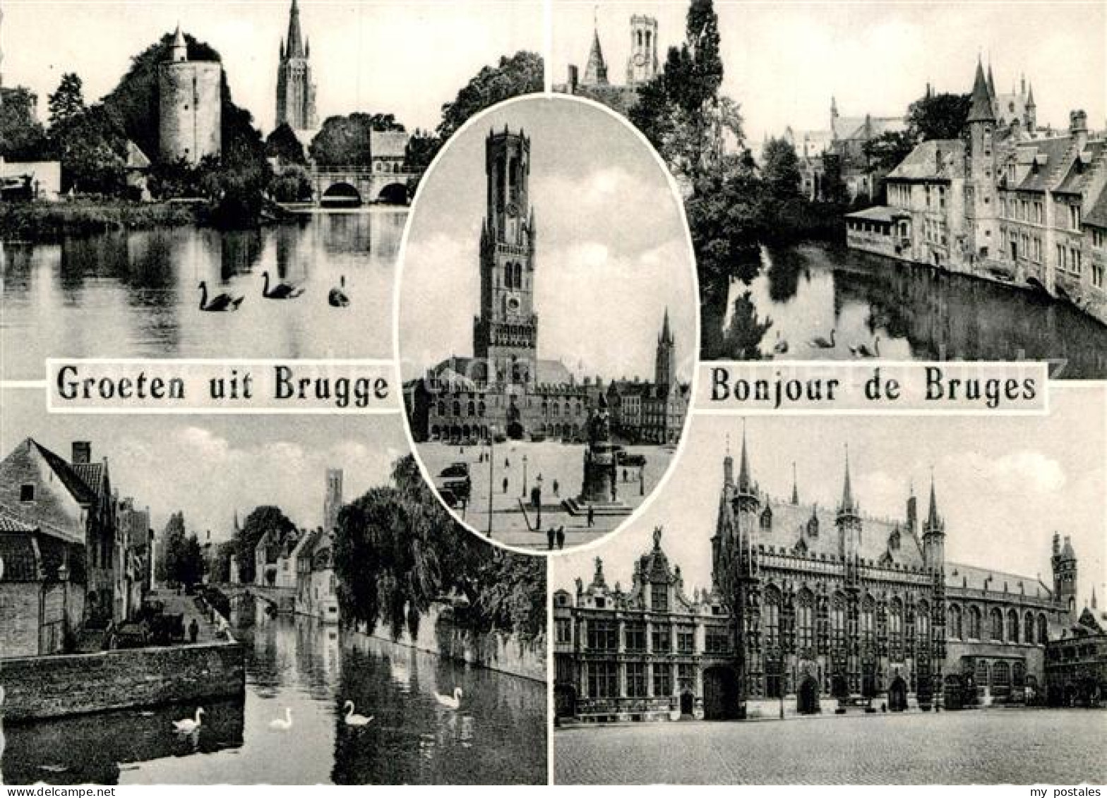 72984660 Brugge Markt Glockenturm Kanal Rathaus Brugge - Brugge