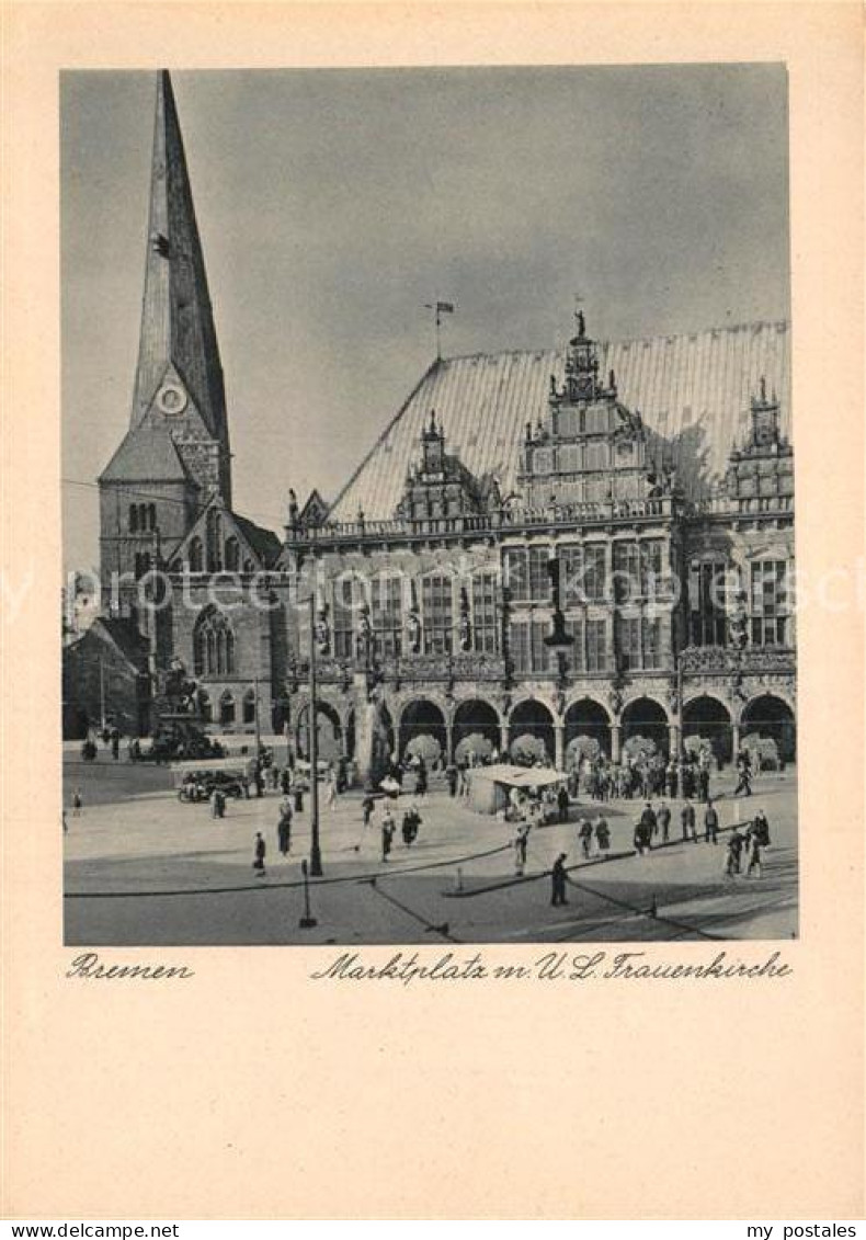 72984012 Bremen Marktplatz Mit Frauenkirche Bremen - Bremen