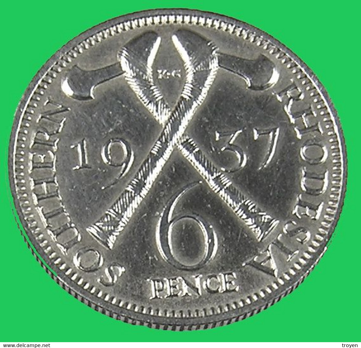 6 Pence - Rhodésie - 1937 - Argent - TTB + - - Rhodesien