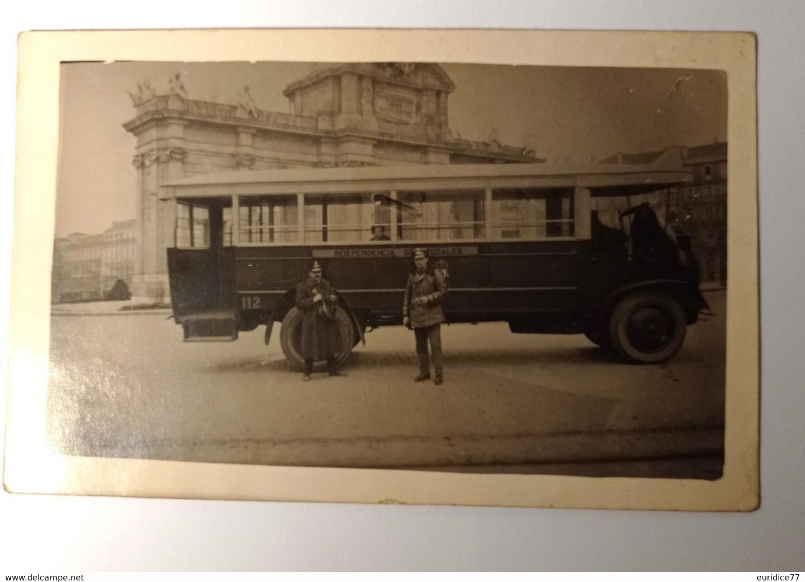 Ancien Carte Postale 43 - Puerta De Alcala Y Autobus Urbano 112 MUY RARA Sin Circular - Sin Clasificación