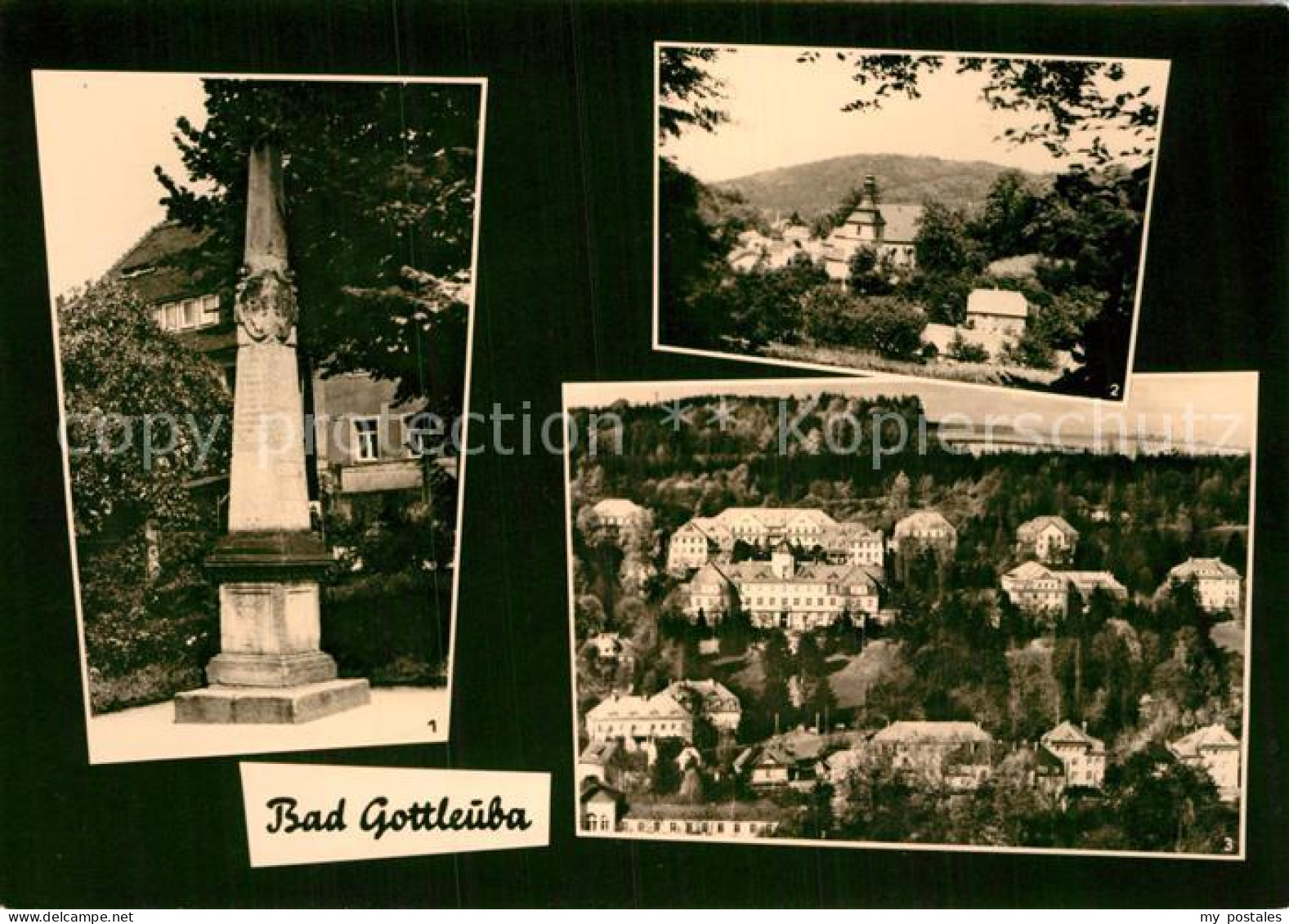 72982817 Bad Gottleuba-Berggiesshuebel Postsaeule Durchblick Zum Ort Teilansicht - Bad Gottleuba-Berggiesshuebel