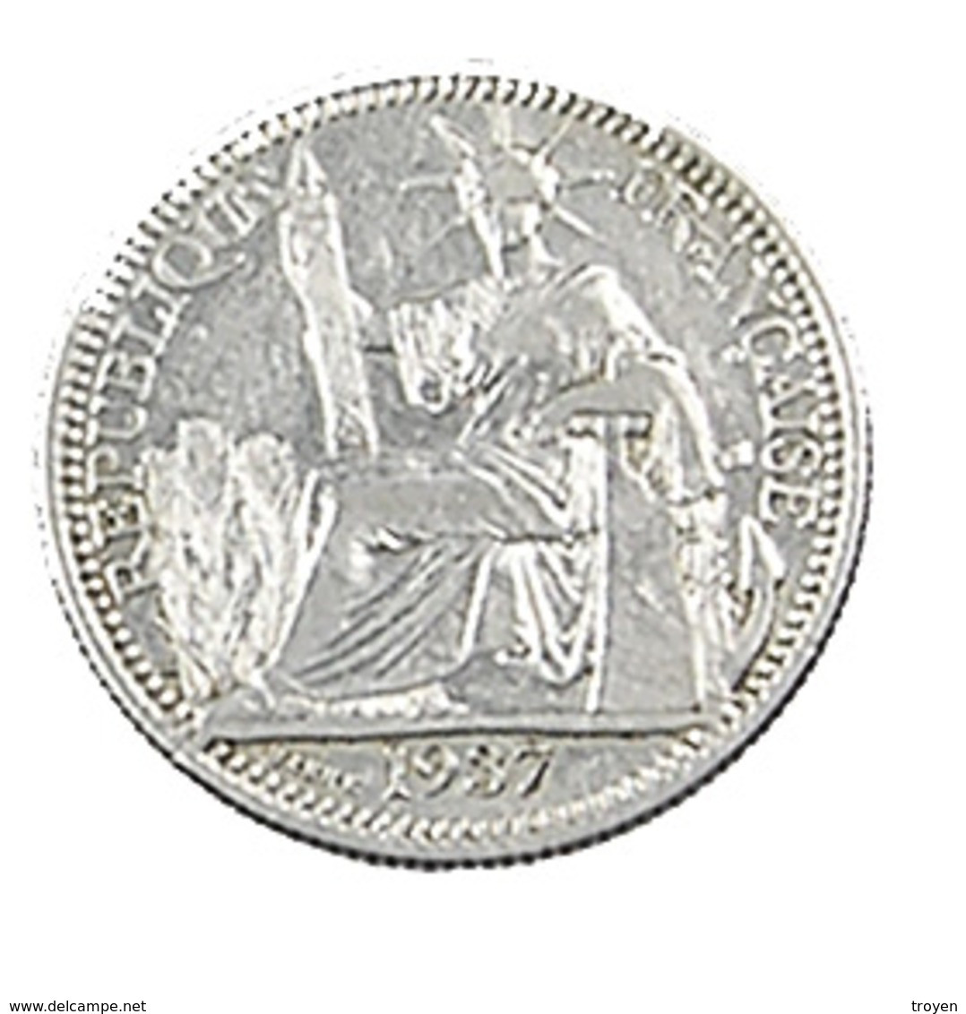 10 Cent. - Indo-Chine - Française - 1937 - Argent - TTB - - Otros & Sin Clasificación