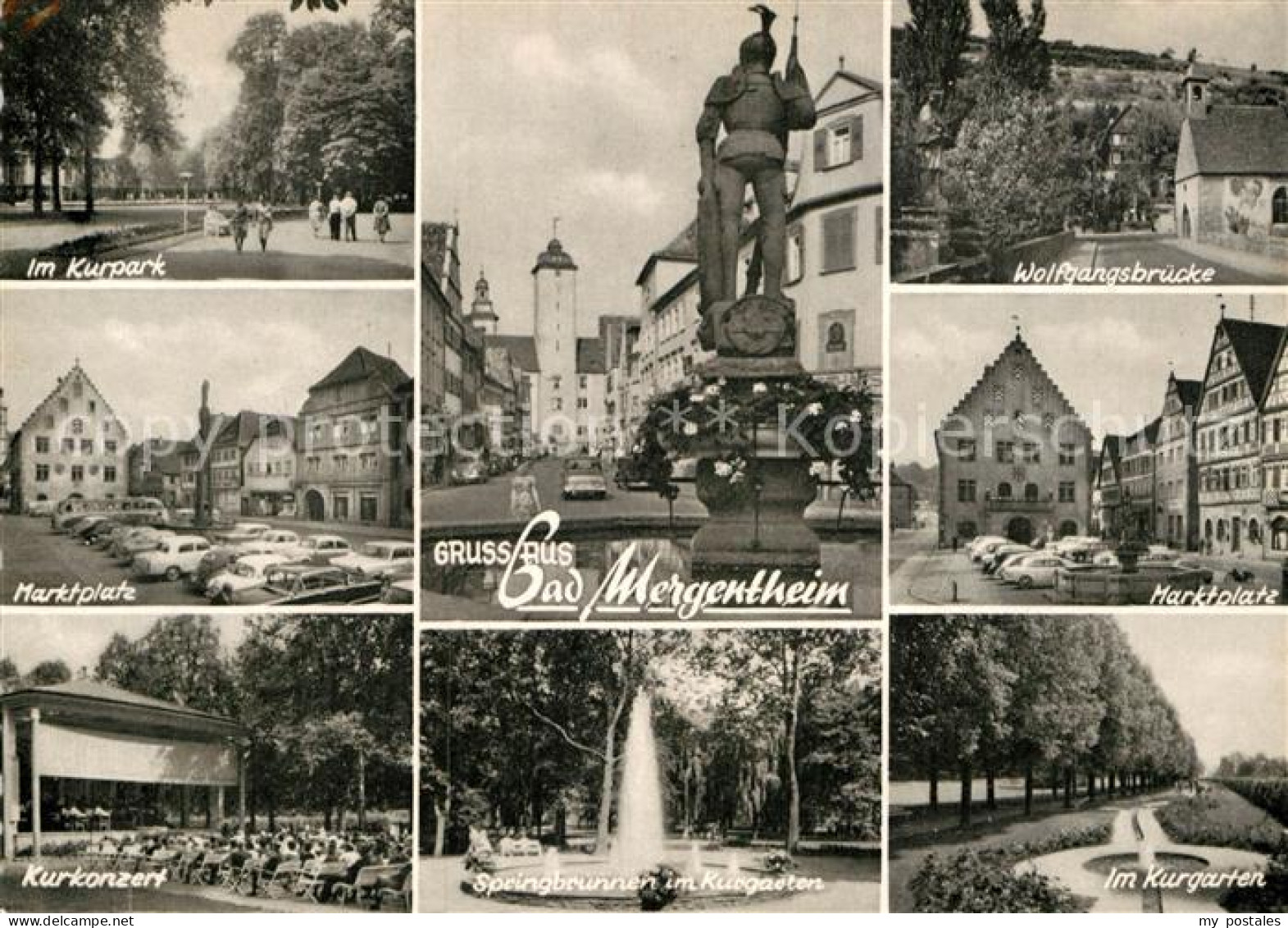 72982763 Bad Mergentheim Kurpark Marktplatz Kurkonzert Springbrunnen Kurgarten W - Bad Mergentheim