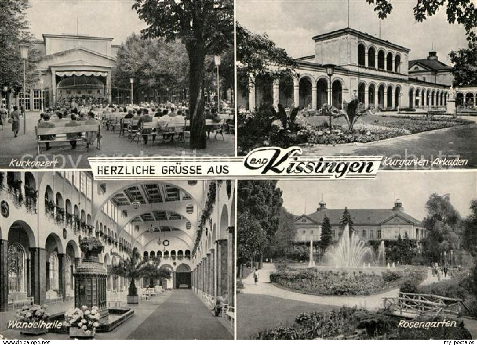 72982757 Bad Kissingen Kurkonzert Wandelhalle Kurgarten Arkaden Rosengarten Spri - Bad Kissingen