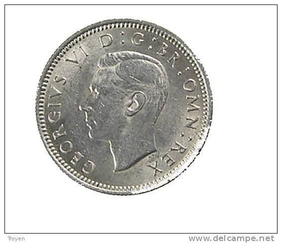 6 Pence  - 1945 - Argent 500/00 - TB+ - H. 6 Pence