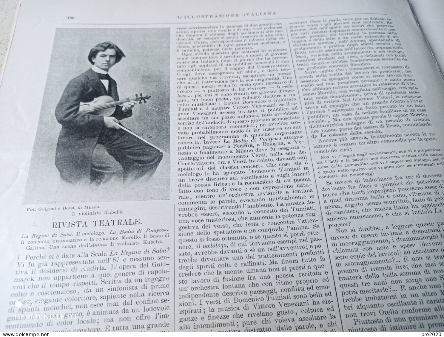 ILLUSTRAZIONE ITALIANA 1901 IL VIOLINISTA KUBELIK ELEZIONI IN VENEZIA GIULIA - Altri & Non Classificati