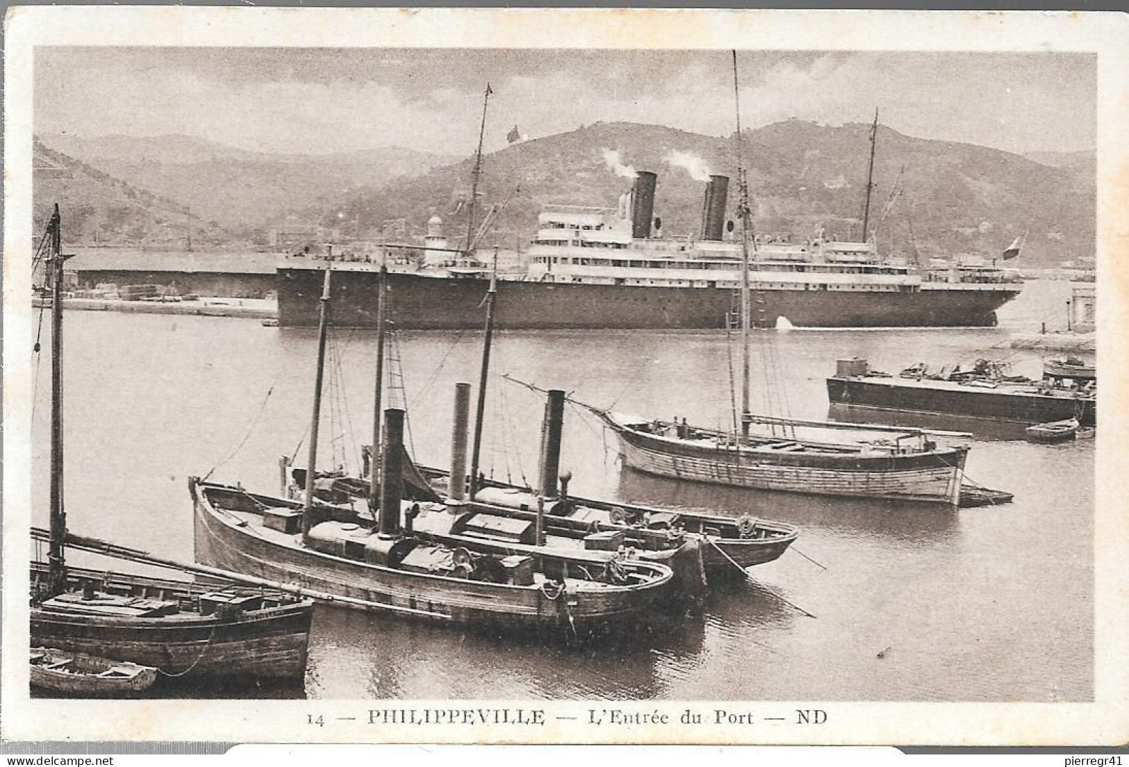 CPA-1920-ALGERIE-PHILIPPEVILLE-PAQUEBOT LE TIMGAD ??-Cie G.T-TBE - Steamers