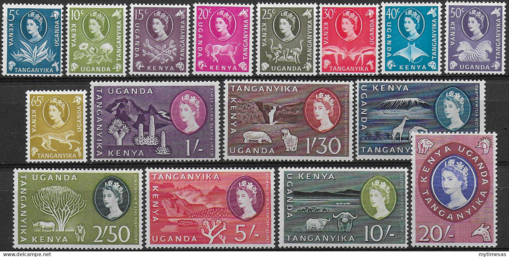 1960-62 Kenya Uganda E Tanganyika 16v. MNH SG N. 183/98 - Otros & Sin Clasificación