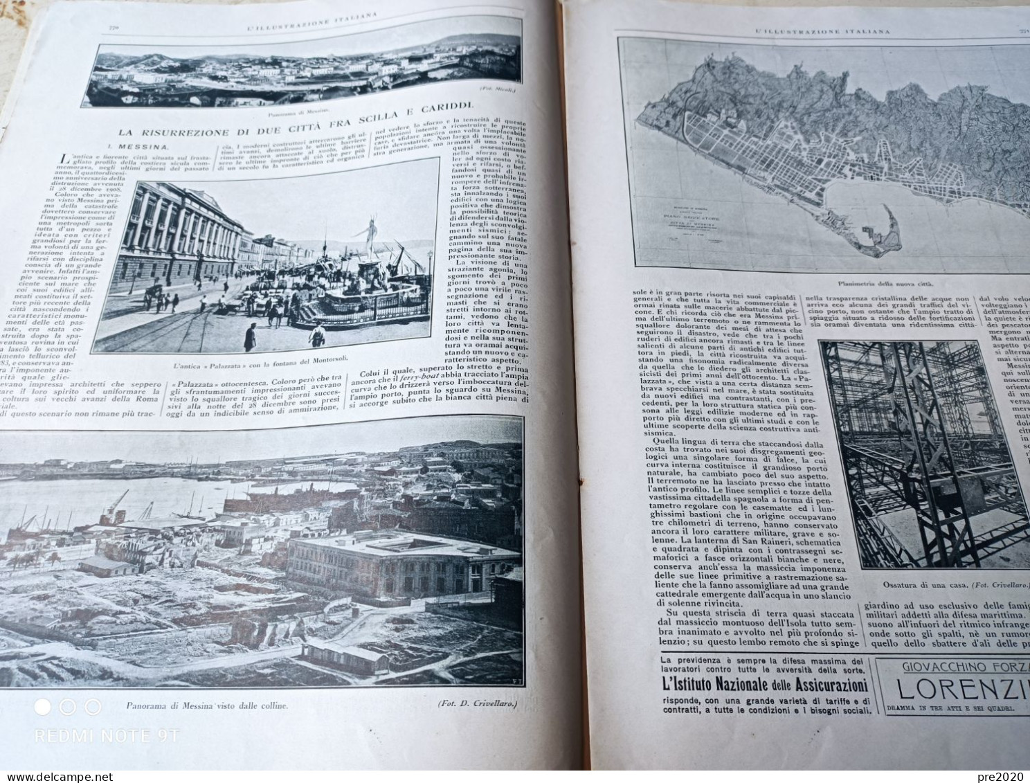 ILLUSTRAZIONE ITALIANA 1923 MESSINA IMPIANTI PIAVE SANTA CROCE - Andere & Zonder Classificatie