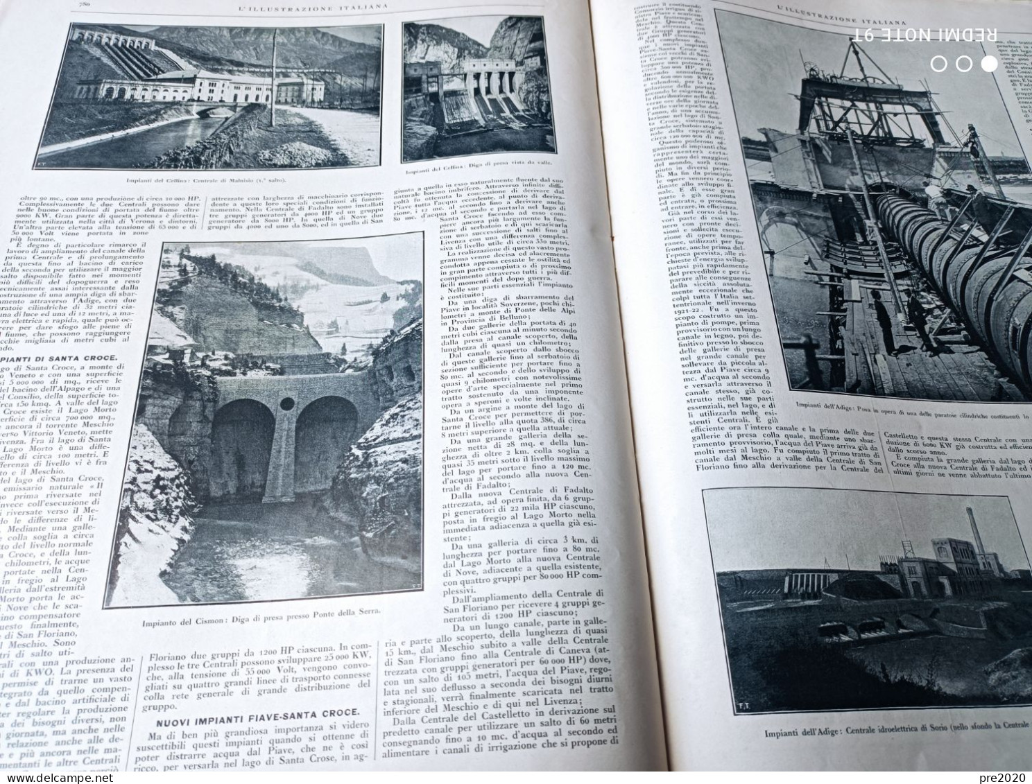 ILLUSTRAZIONE ITALIANA 1923 MESSINA IMPIANTI PIAVE SANTA CROCE - Otros & Sin Clasificación