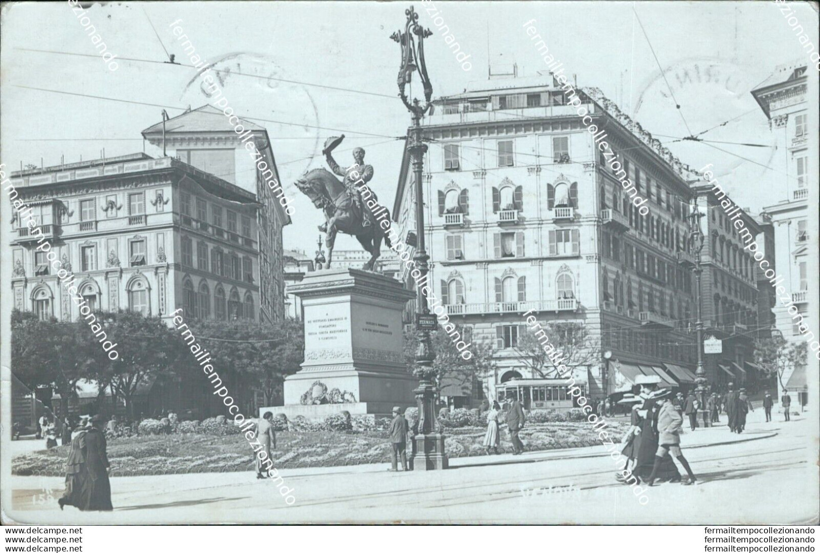 Ba64 Cartolina Fotografica Genova Citta'  1916 Bella!! - Genova (Genua)