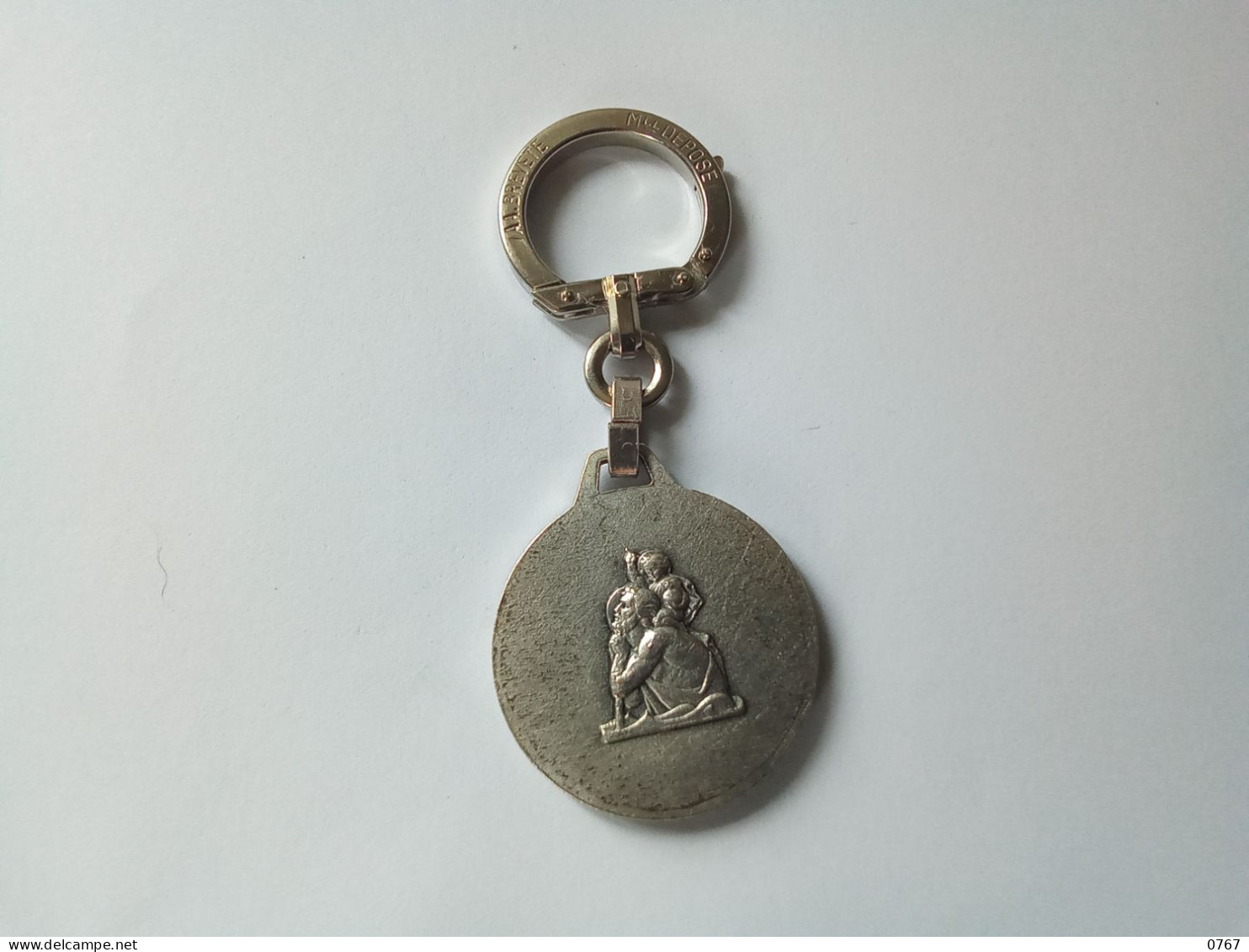 Ancien Porte Clé Clef Cles Clefs AUGIS Blason Nantes Saint Christophe Métal Relief émaillé Vintage  (bazarcollect28) - Key-rings