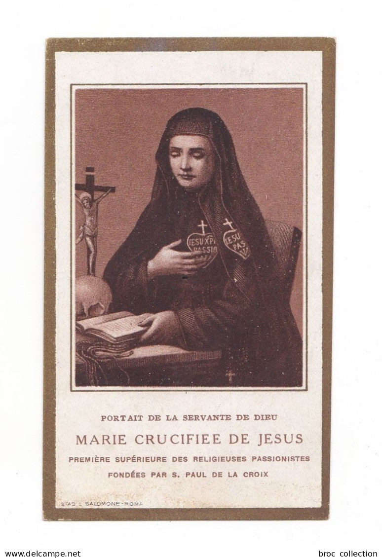 Marie Crucifiée De Jésus Costantini, 1re Supérieure Des Religieuses Passionistes (Corneto Tarquinia) - Santini