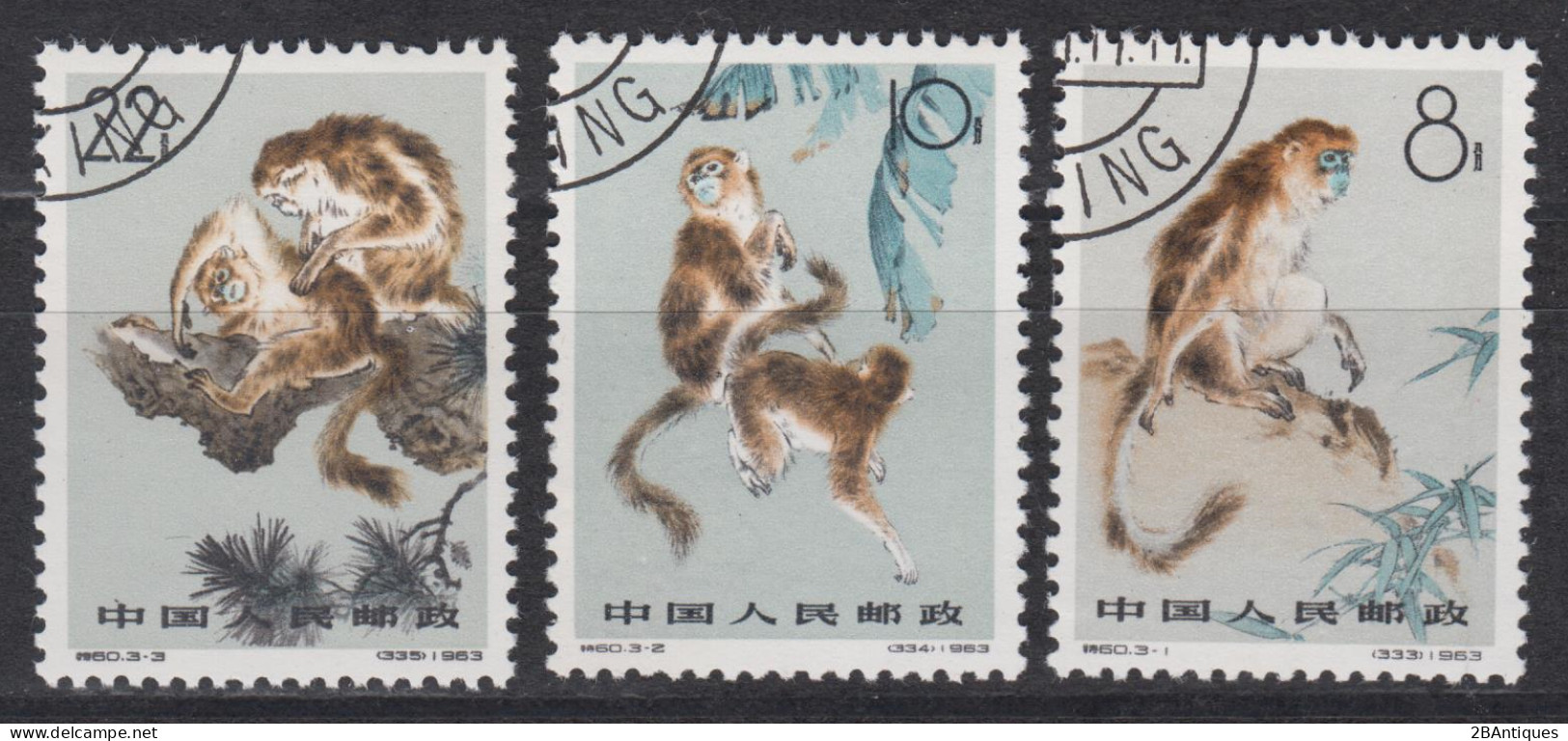 PR CHINA 1963 - Snub-nosed Monkeys CTO - Usados