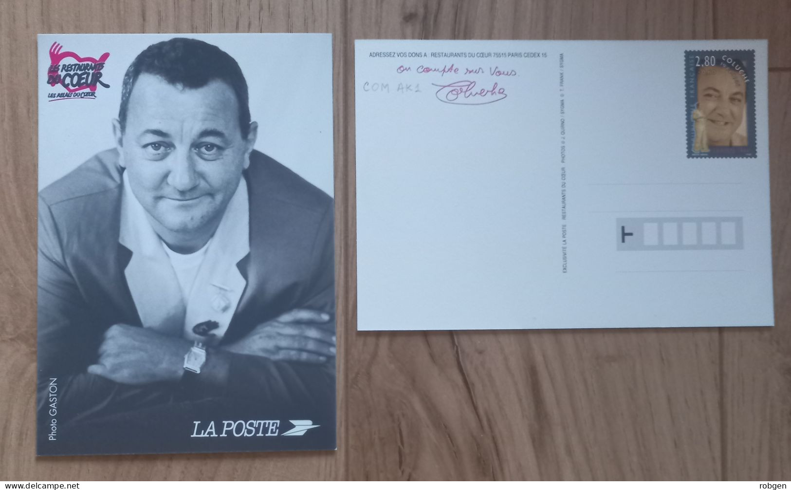 CPM Entier PAP MTAM Carte Prétimbrée Timbre Personnalisé COLUCHE RESTAURANTS DU COEUR Philaposte 1994 Com Ak1 - Listos A Ser Enviados: Otros (1995-...)