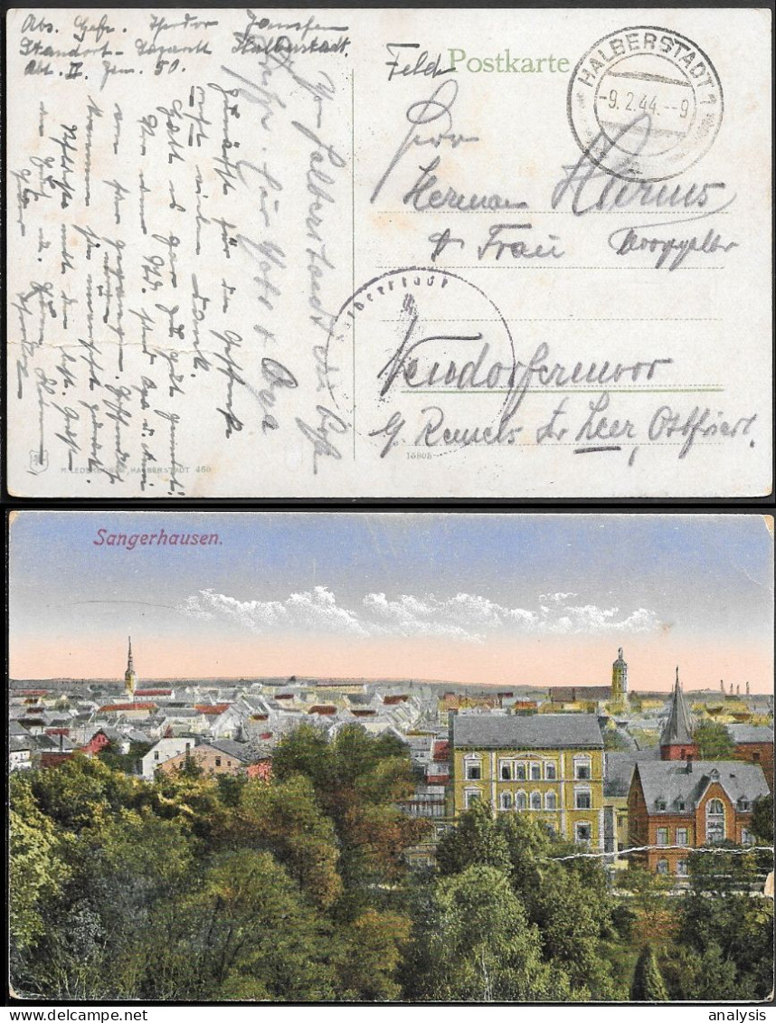 Germany WW2 Standortlazarett Halberstadt Fieldpost Postcard Mailed 1944 - Brieven En Documenten