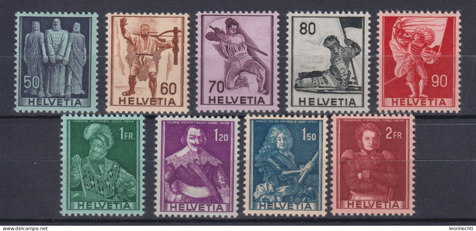 1941 Historische Bilder ** Zum: 243-251, Mi: 377-385, - Unused Stamps